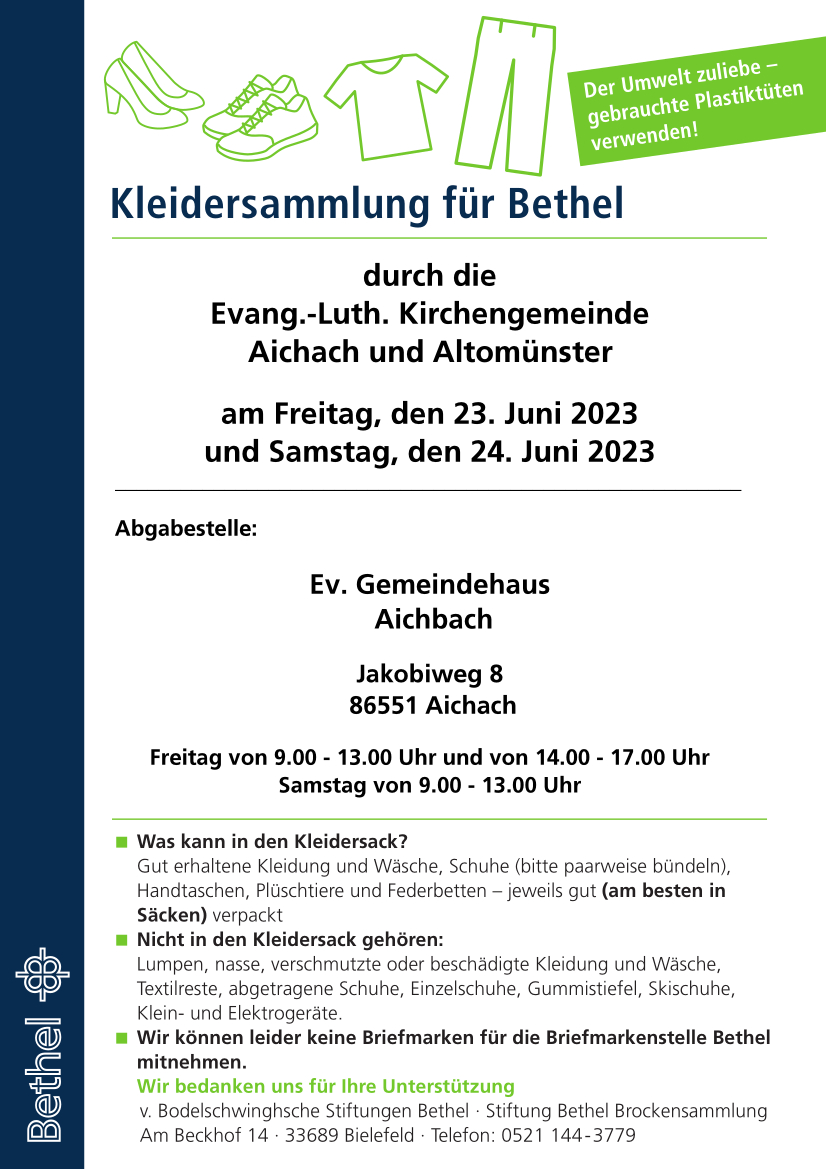 Kleidersammlung Bethel 2023